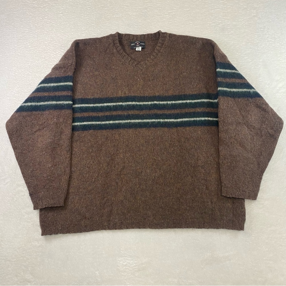 NORTH BAY OUTFITTERS Vintage V-Neck Knit Sweater 85% Wool 15% Nylon Size 2X USA